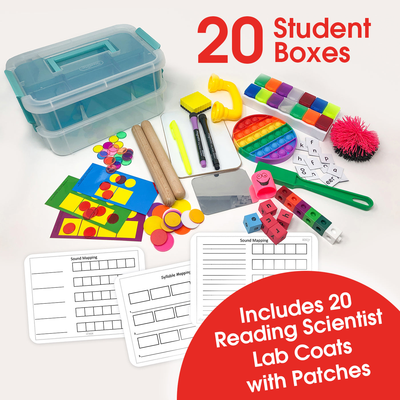 Deluxe Structured Literacy Classroom Set (20 Student Boxes